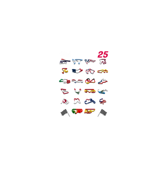 MOTOGP 25 CALENDAR fekete alapra minta homokszín pólón