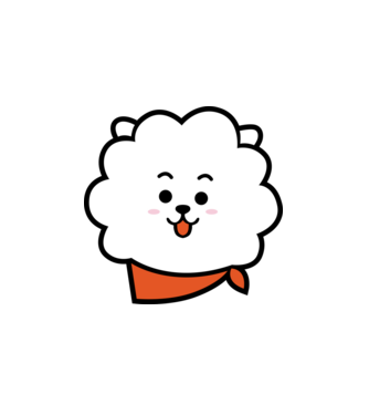 BTS CHIBI minta fehér pólón