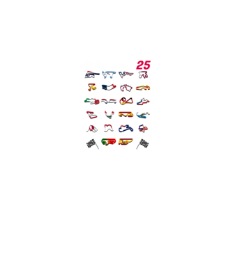 MOTOGP 25 CALENDAR fekete alapra minta fekete pólón