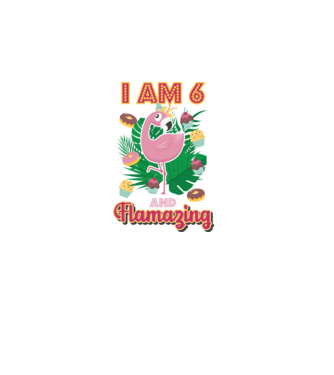 FLAMAZING SZÜLINAPOS 6 éves minta fehér pólón