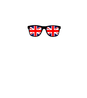 sunglasses_UK minta fehér/piros pólón
