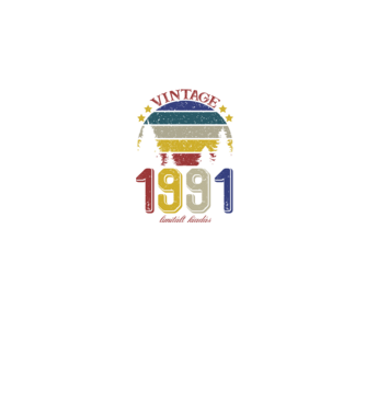 vintage_limitált kiadás 1991 minta fehér pólón
