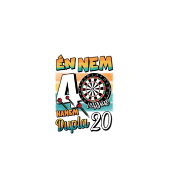 Darts Szülinap 40 éves minta fekete pólón