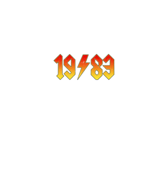 megszületik egy legenda 1983 JANUÁR minta fekete pólón