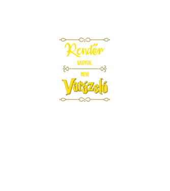 Rendőr vagyok nem varázsló minta fekete pólón