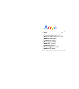 Google keresés ANYA minta neonsárga pólón