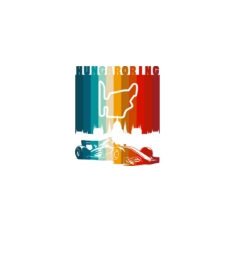 Hungaroring colorful minta fekete pólón