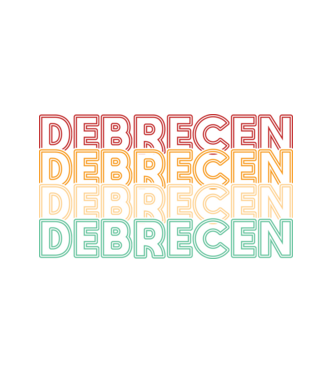 Debrecen sorszöveg minta fehér pólón