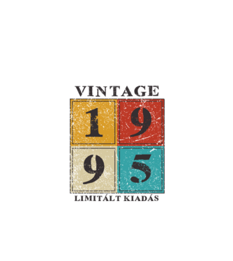 Vintage limitált - 1995 minta fehér pólón