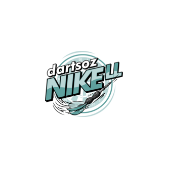 Dartsoznikell blue minta fehér pólón