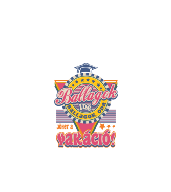 Ballagok ide oda retro vakáció minta almazöld pólón