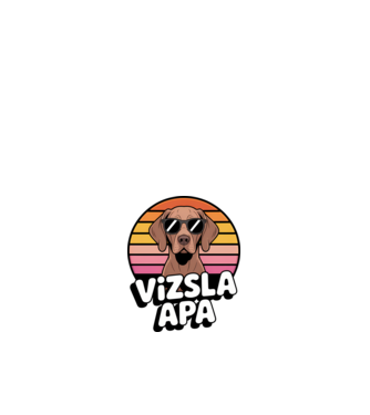 Vizsla Apa minta fehér pólón