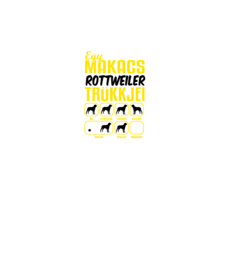  Makacs Rottweiler minta fekete pólón