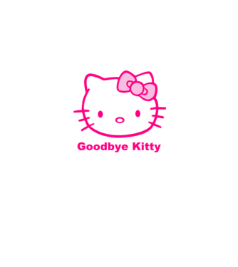 Goodbye Kitty minta világos rózsaszín pólón
