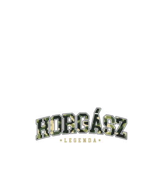 Horgász Legenda minta fehér pólón