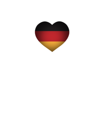 i heart germany minta fehér pólón