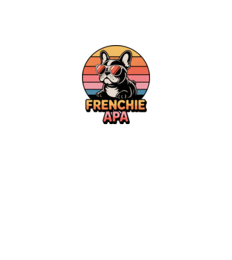 Frenchie Apa minta fekete pólón
