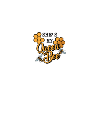 Queen Bee Páros minta királykék pólón