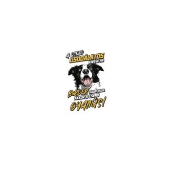 Border Collie Gyanús csend minta farmerkék pólón