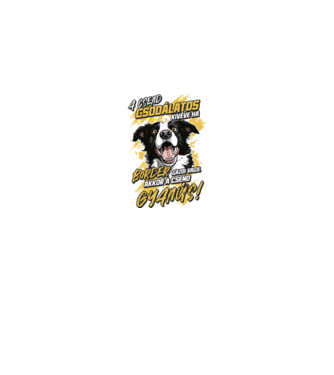 Border Collie Gyanús csend minta királykék pólón