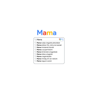 Google keresés MAMA minta királykék pólón
