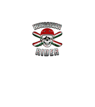 Hungarian glitch rider minta fekete pólón
