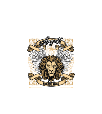 KINGS ARE BORN 2015 - AUGUSZTUS minta fehér pólón