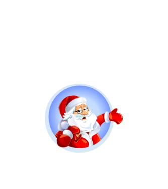 Santa circle minta királykék pólón