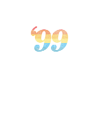 Retro születésnap 1999 minta fehér pólón