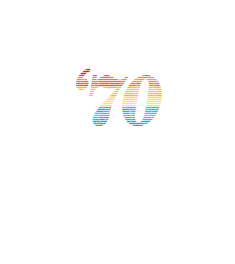 Retro születésnap 1970 minta fekete pólón