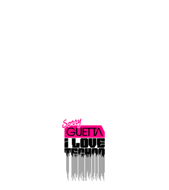 Sorry Guetta I Love Techno minta piros pólón