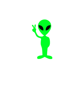 UFO 2 minta fehér pólón