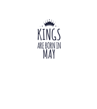 Kings are born in - May minta szürke/fekete pólón