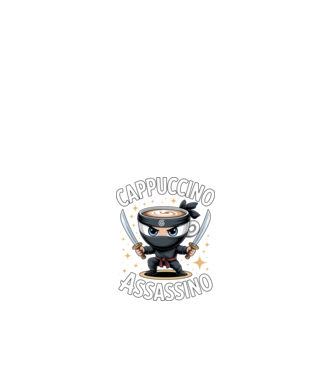 Cappuccino Assassino minta fehér pólón