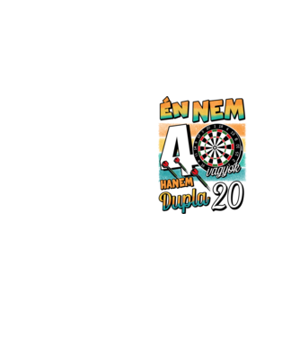 Darts Szülinap 40 éves minta neonsárga pólón