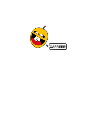 Cáfreee színes minta fehér pólón