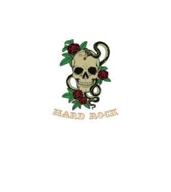 Hard Rock 1 minta fehér pólón