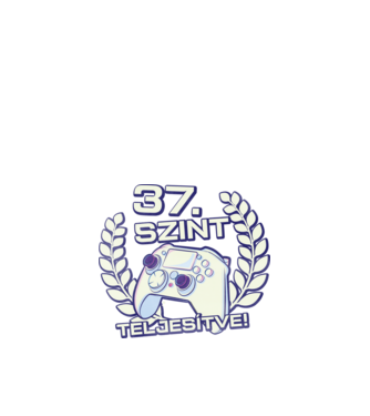 37. szint teljesítve minta fekete pólón