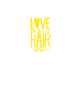 Love is in the hair minta fekete pólón
