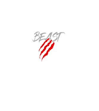 Beast minta fekete pólón