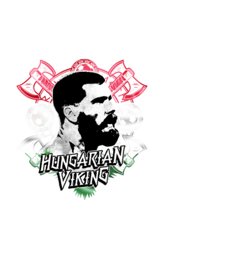 Hungarian Viking minta fekete pólón