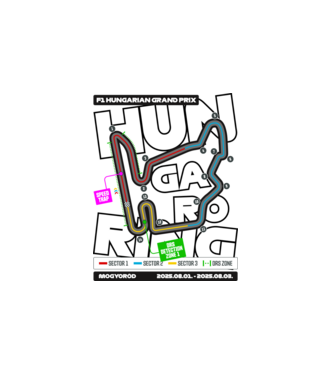 Hungaroring 2025 minta fehér pólón