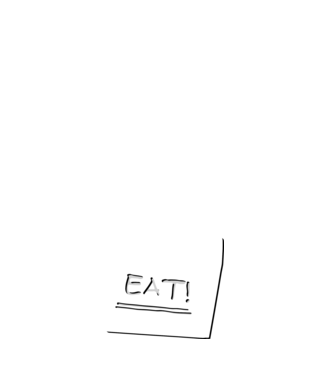 EAT! minta fehér pólón