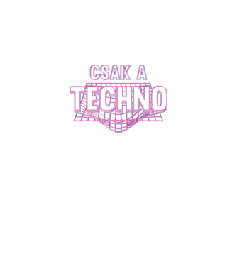 Csak a techno minta fekete pólón