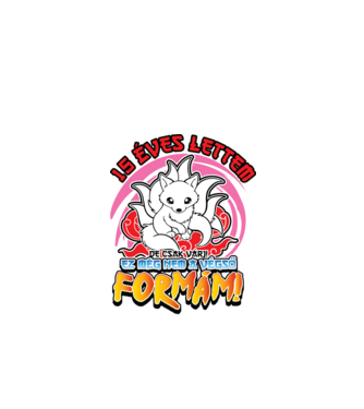 Naruto szülinap_15 éves minta fehér pólón