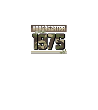 Horgászatra születve - 1975 minta fekete pólón