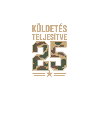 Küldetés teljesítve 25 minta türkiz pólón