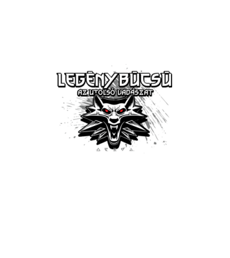 Witcher legénybúcsú minta fekete pólón