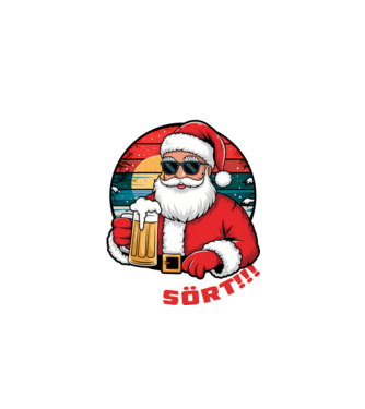 Ho ho hozz még sört karácsonyi fekete pólóra minta fehér pólón
