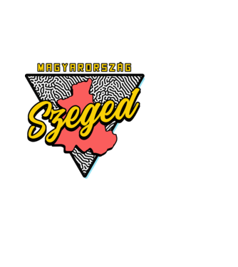 Retro Szeged minta fehér pólón